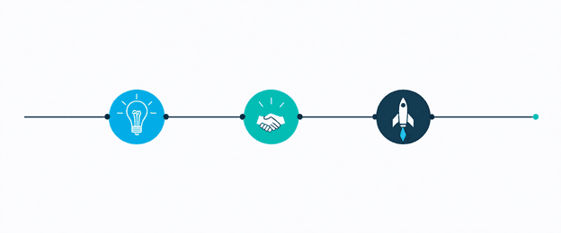 Company timeline illustration
